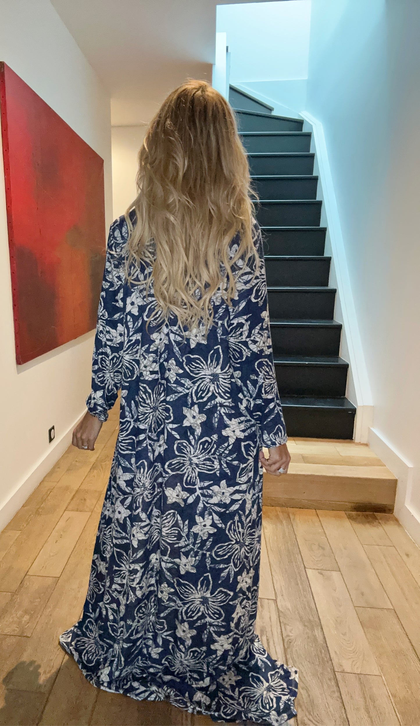 Kimono Ofelia Floral Bleu - Série Limitée